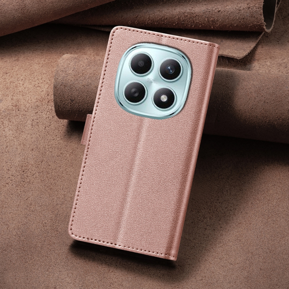 BINFEN knižkové púzdro na Xiaomi Redmi Note 15 Pro+ 5G - ružovozlaté