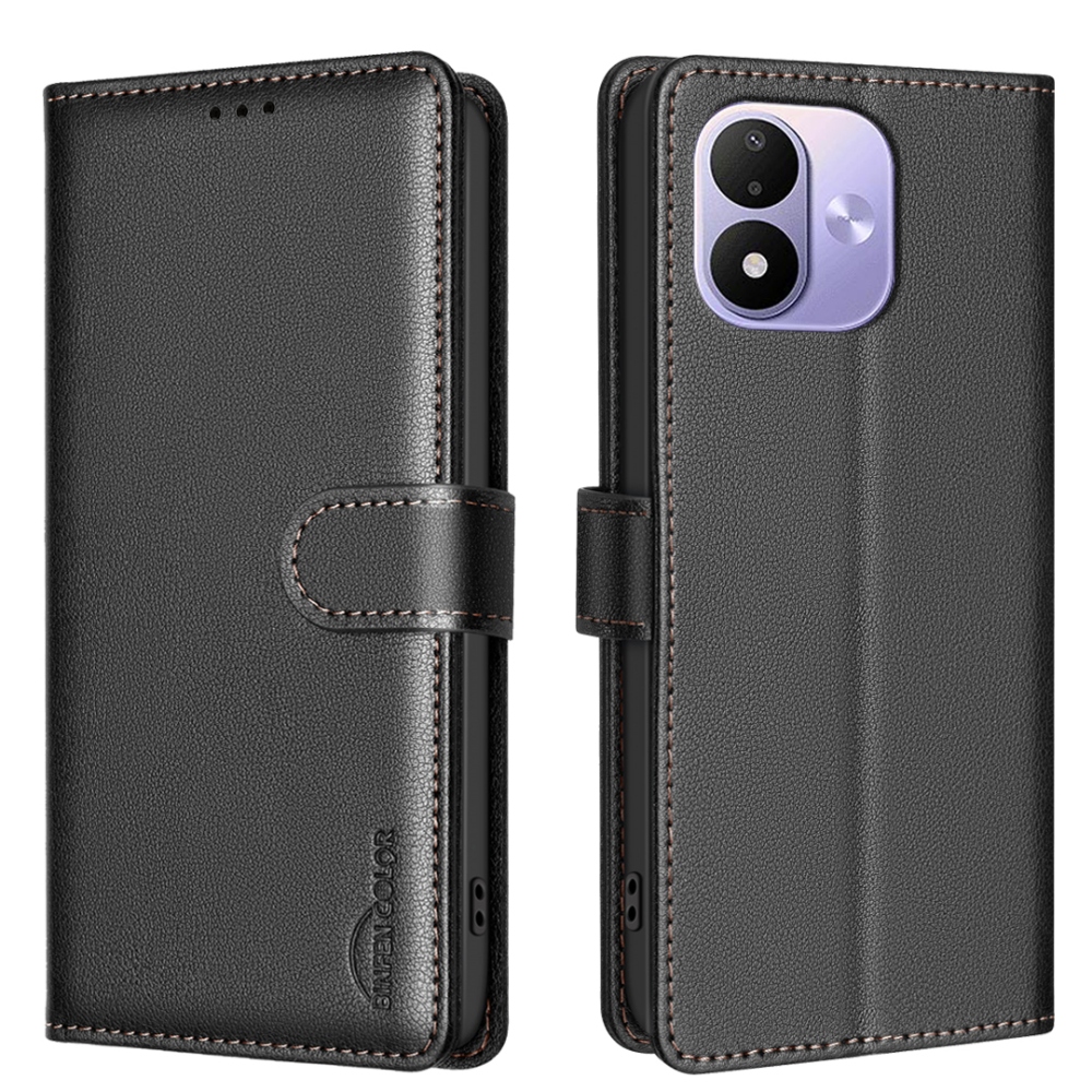 BINFEN knižkové púzdro na Xiaomi Redmi Note 17 Pro 5G - čierne