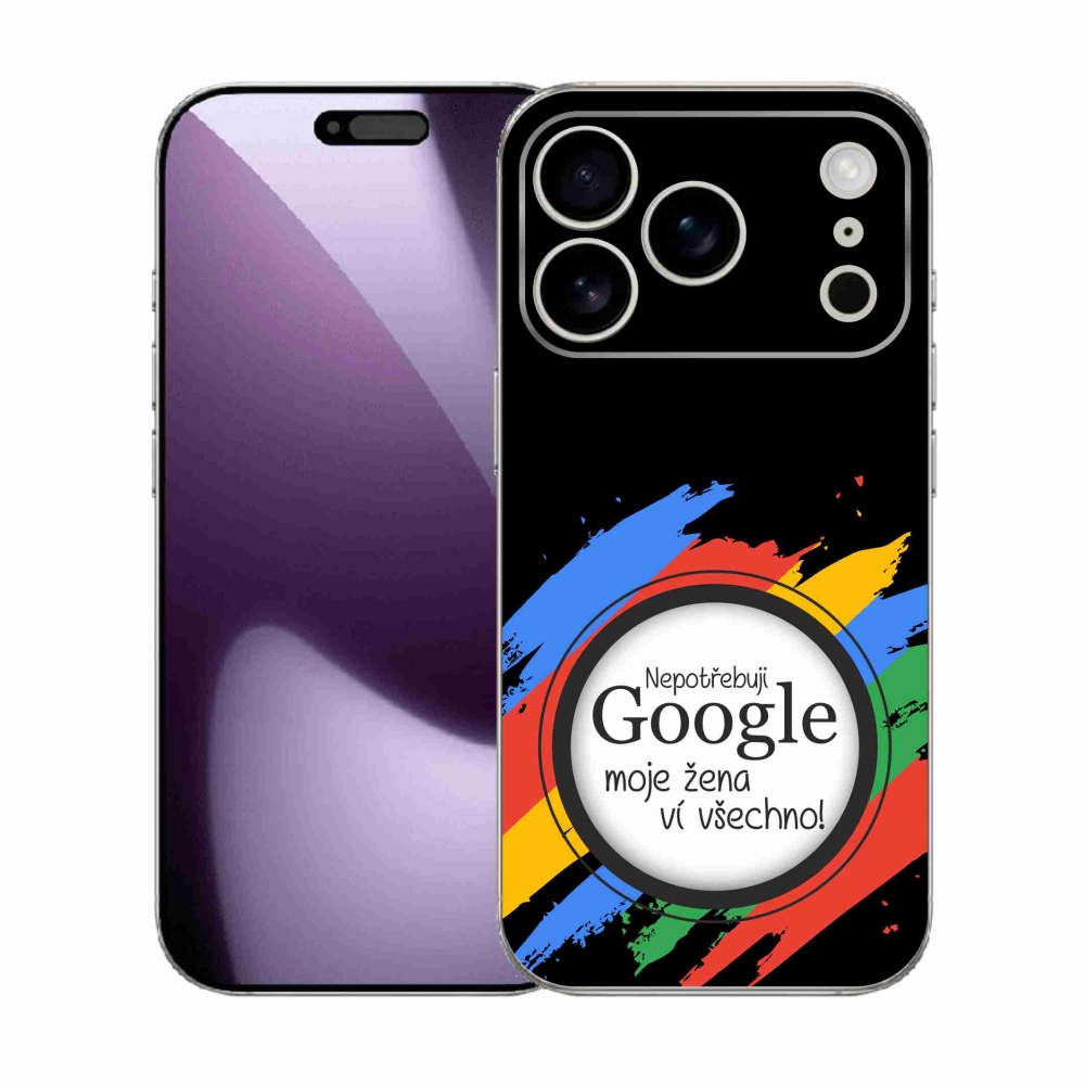 Gélový kryt mmCase na iPhone 17 Pro - žena vie všetko čierne pozadie