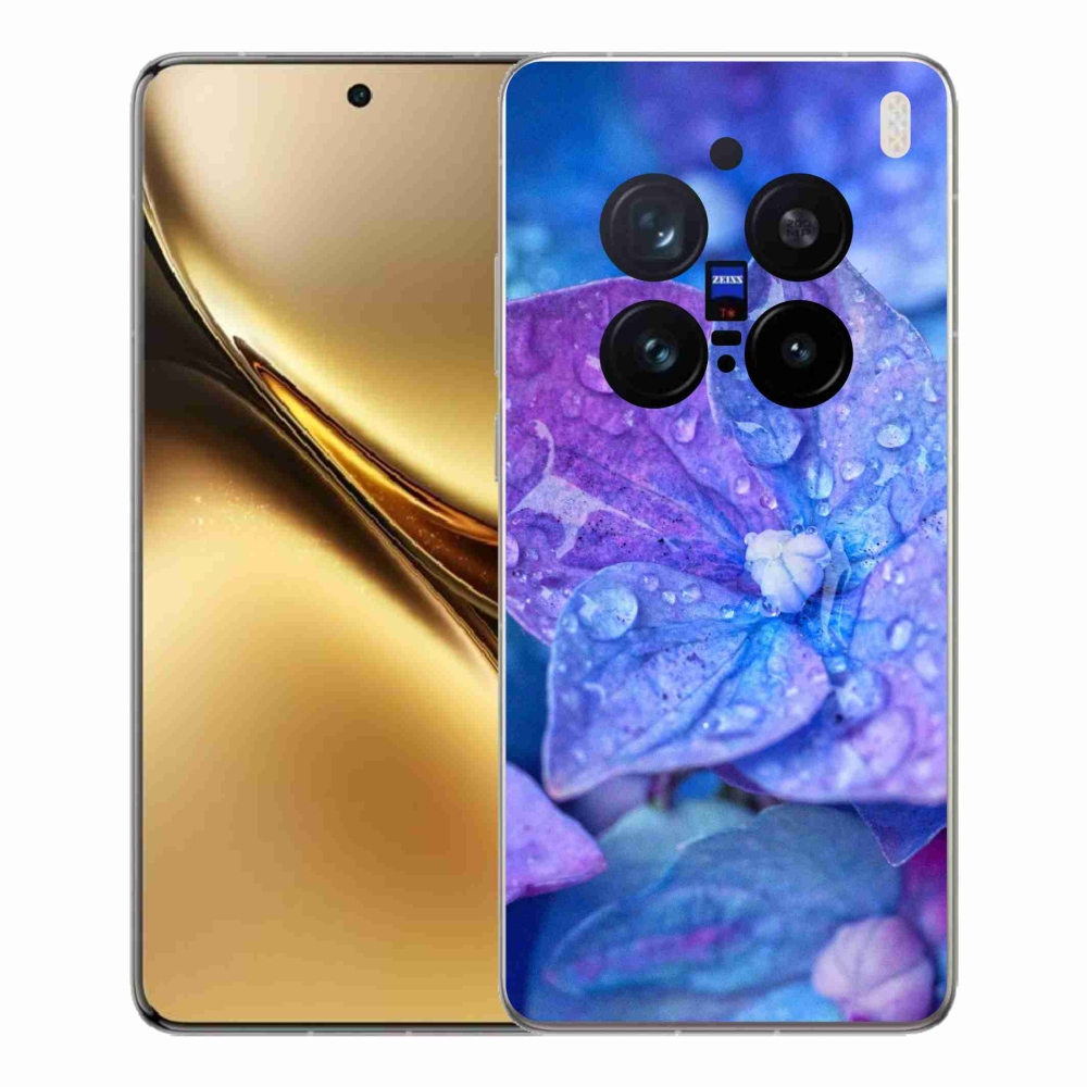 Gélový kryt mmCase na Vivo X200 Pro 5G - fialový kvet