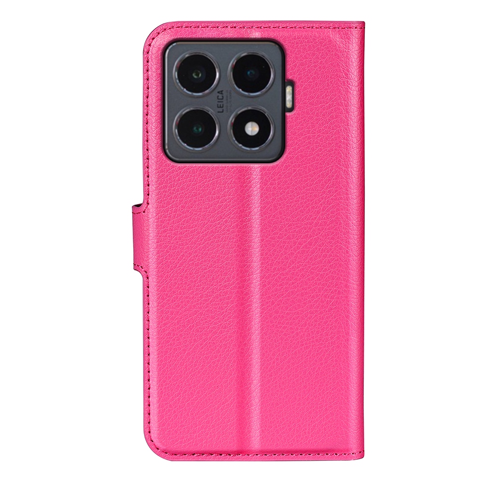 Litchi knižkové púzdro na Xiaomi 15T Pro - rose