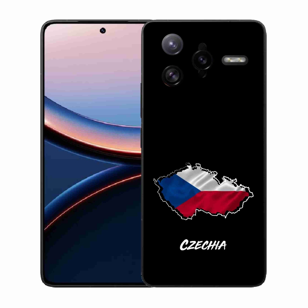 Gélový kryt mmCase na Xiaomi Poco F7 Ultra - Czechia čierne pozadie