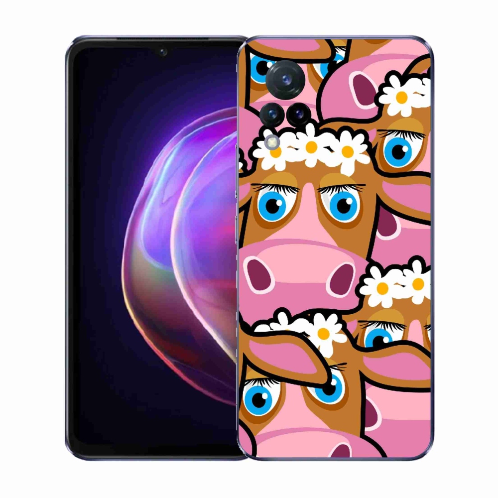 Gélový kryt mmCase na Vivo V21 4G/5G - kreslené kravičky