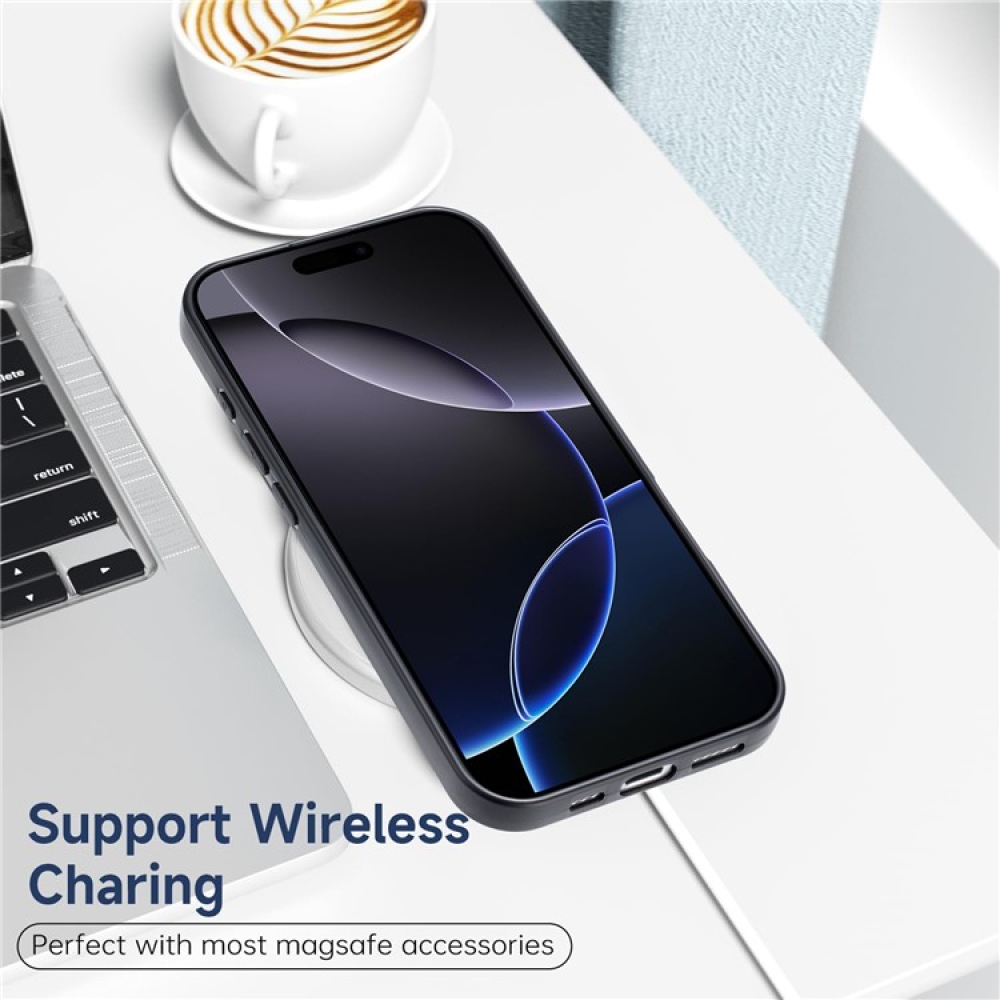 Matný gélový obal na iPhone 17 Pro - čierny