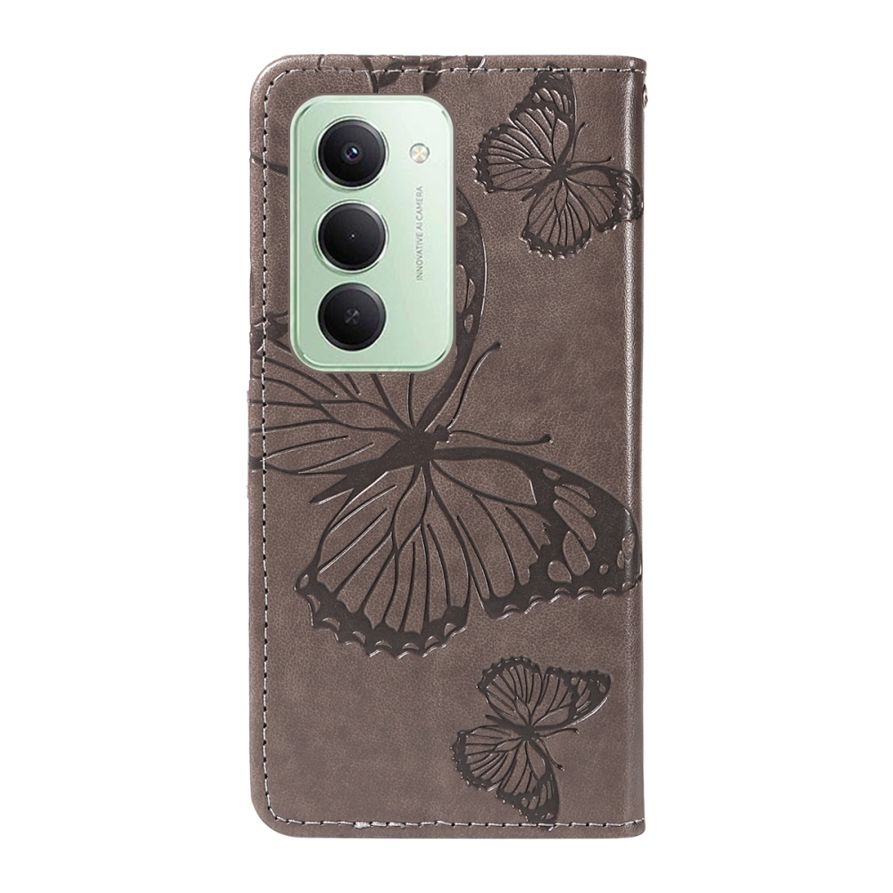 Big Butterfly knižkové púzdro na Xiaomi Redmi 15 4G (171mm) - šedé