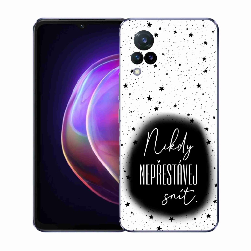 Gélový kryt mmCase na Vivo V21 4G/5G - citát 1 čiernobiele pozadie