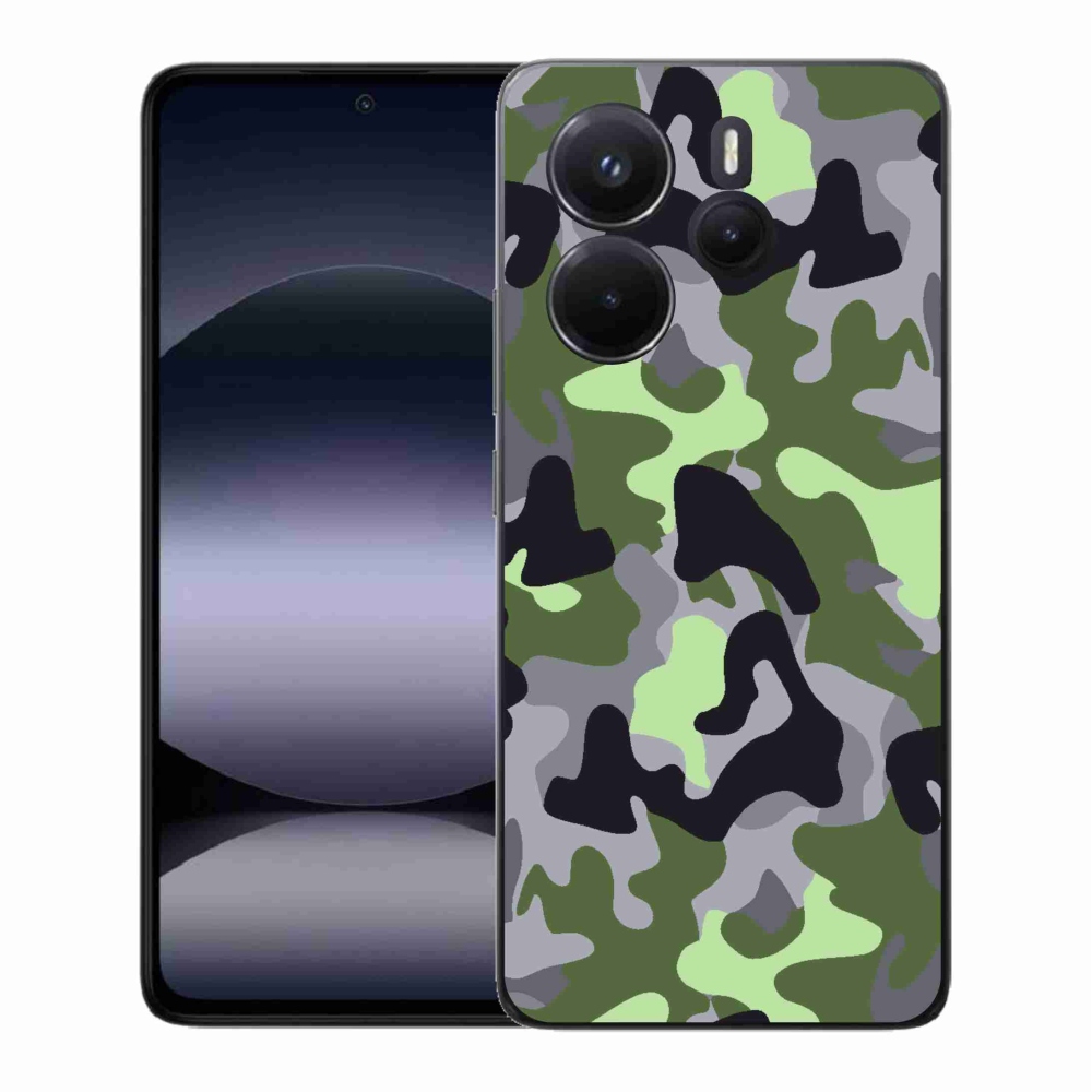 Gélový kryt mmCase na Xiaomi Redmi Note 14 - maskáčový vzor 7