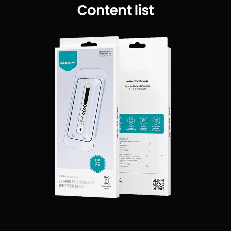 Nillkin Tvrdené sklo 2.5D CP+ PRO Black pre Apple iPhone 16 (s aplikátorom)
