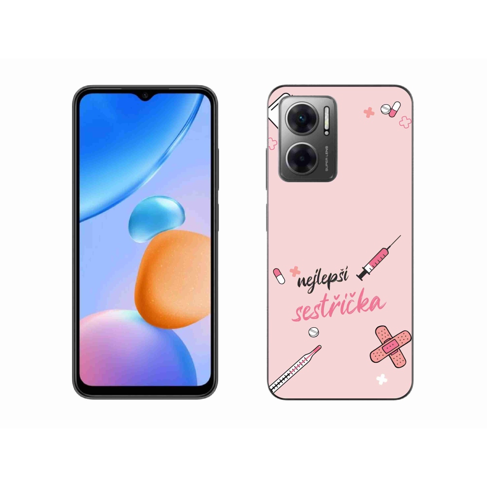Gélový kryt mmCase na Xiaomi Redmi 10 5G - najlepšia sestrička ružové pozadie