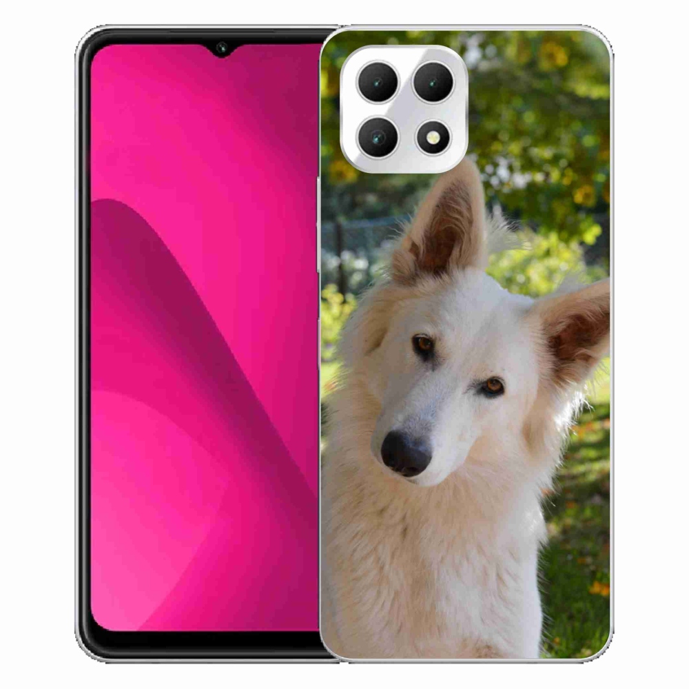 Gélový kryt mmCase na T-Mobile T Phone 2 - biely švajčiarsky ovčiak 1