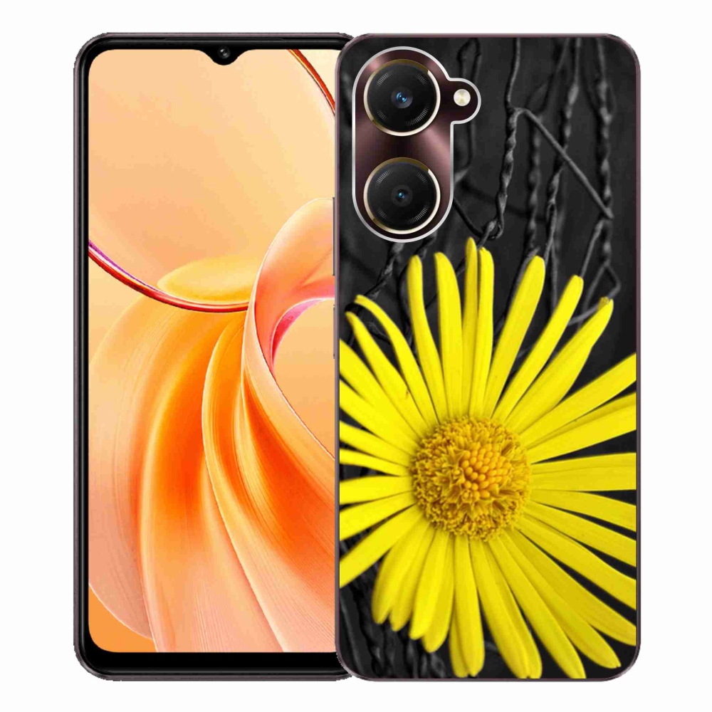 Gélový kryt mmCase na Vivo Y28s 5G - žltý kvet