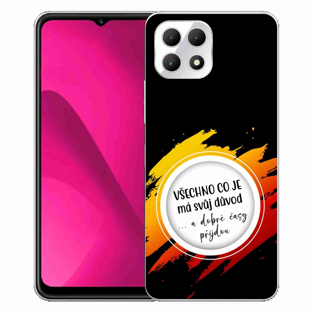 Gélový kryt mmCase na T-Mobile T Phone 2 - citát 3 čierne pozadie