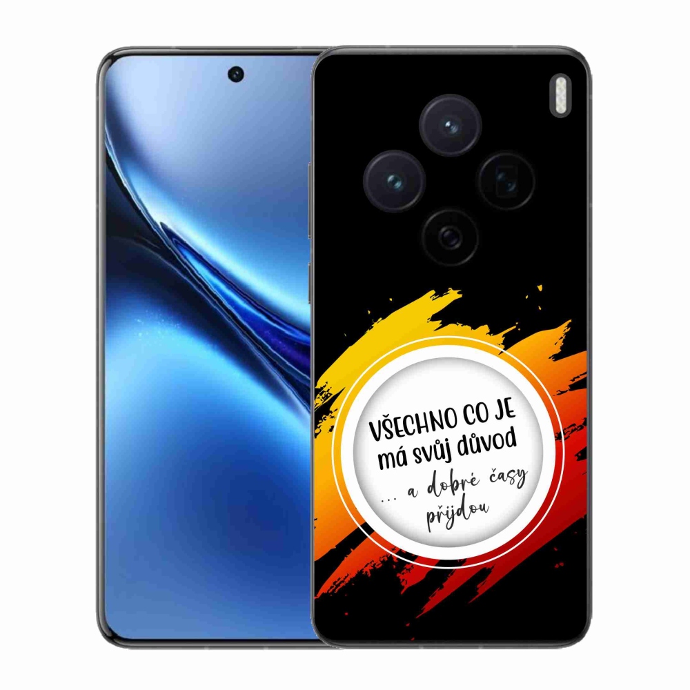 Gélový kryt mmCase na Vivo X200 5G - citát 3 čierne pozadie