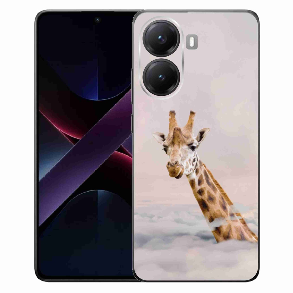 Gélový kryt mmCase na Xiaomi Poco X7 Pro 5G - žirafa v oblakoch