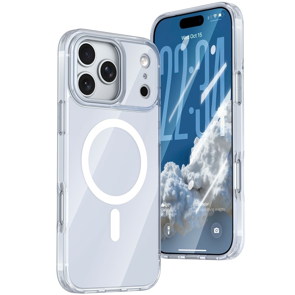 Bleeze gélový obal s pevným chrbtom a MagSafe na iPhone 18 Pro Max/17 Pro Max - biely