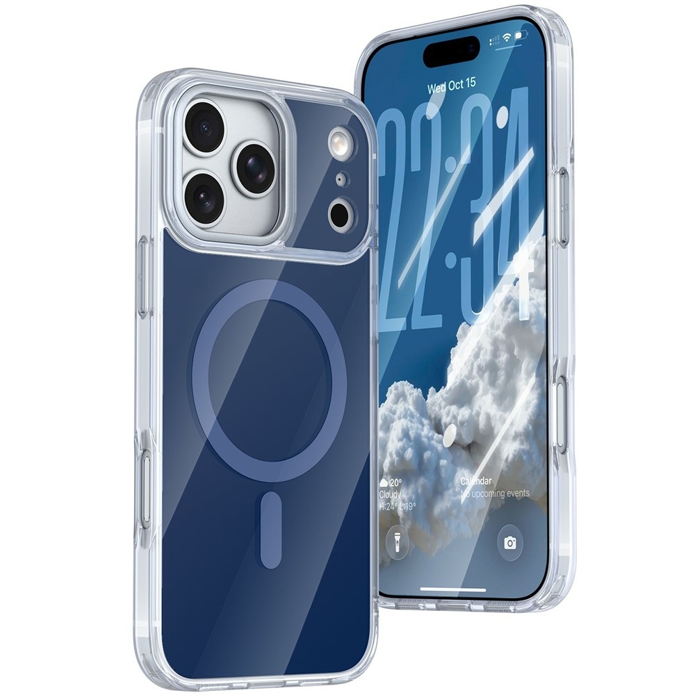 Bleeze gélový obal s pevným chrbtom a MagSafe na iPhone 18 Pro Max/17 Pro Max - modrý