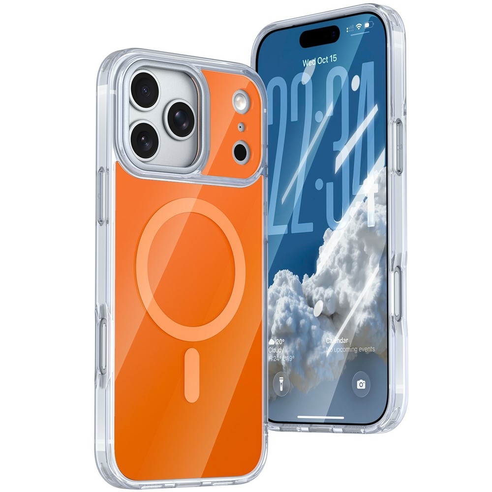 Bleeze gélový obal s pevným chrbtom a MagSafe na iPhone 18 Pro Max/17 Pro Max - oranžový