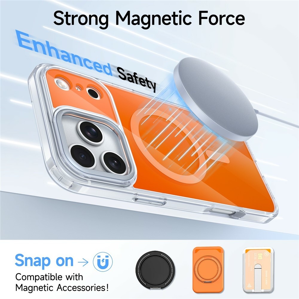 Bleeze gélový obal s pevným chrbtom a MagSafe na iPhone 18 Pro Max/17 Pro Max - oranžový