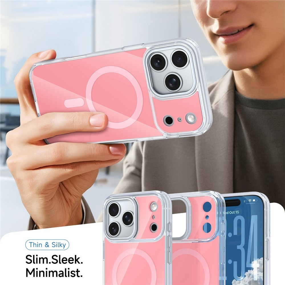 Bleeze gélový obal s pevným chrbtom a MagSafe na iPhone 18 Pro Max/17 Pro Max - ružový