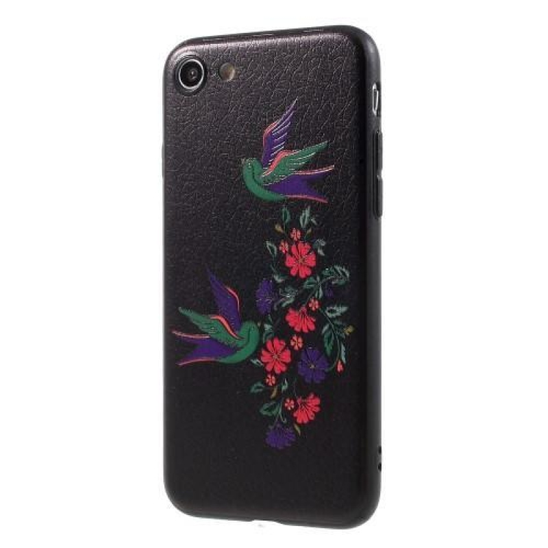 Bloom gélový obal na iPhone 8 a iPhone 7 - motýľ a kvet