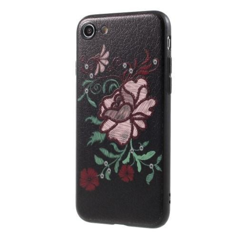 Bloom gélový obal na iPhone 8 a iPhone 7 - ružový kvet