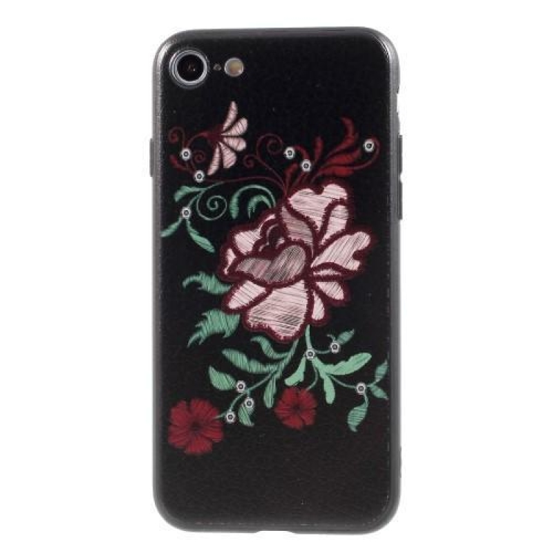 Bloom gélový obal na iPhone 8 a iPhone 7 - ružový kvet