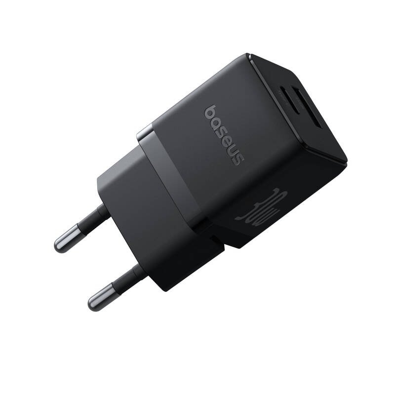 Rýchla nabíjačka Baseus Palm USB-A + USB-C 30 W čierna