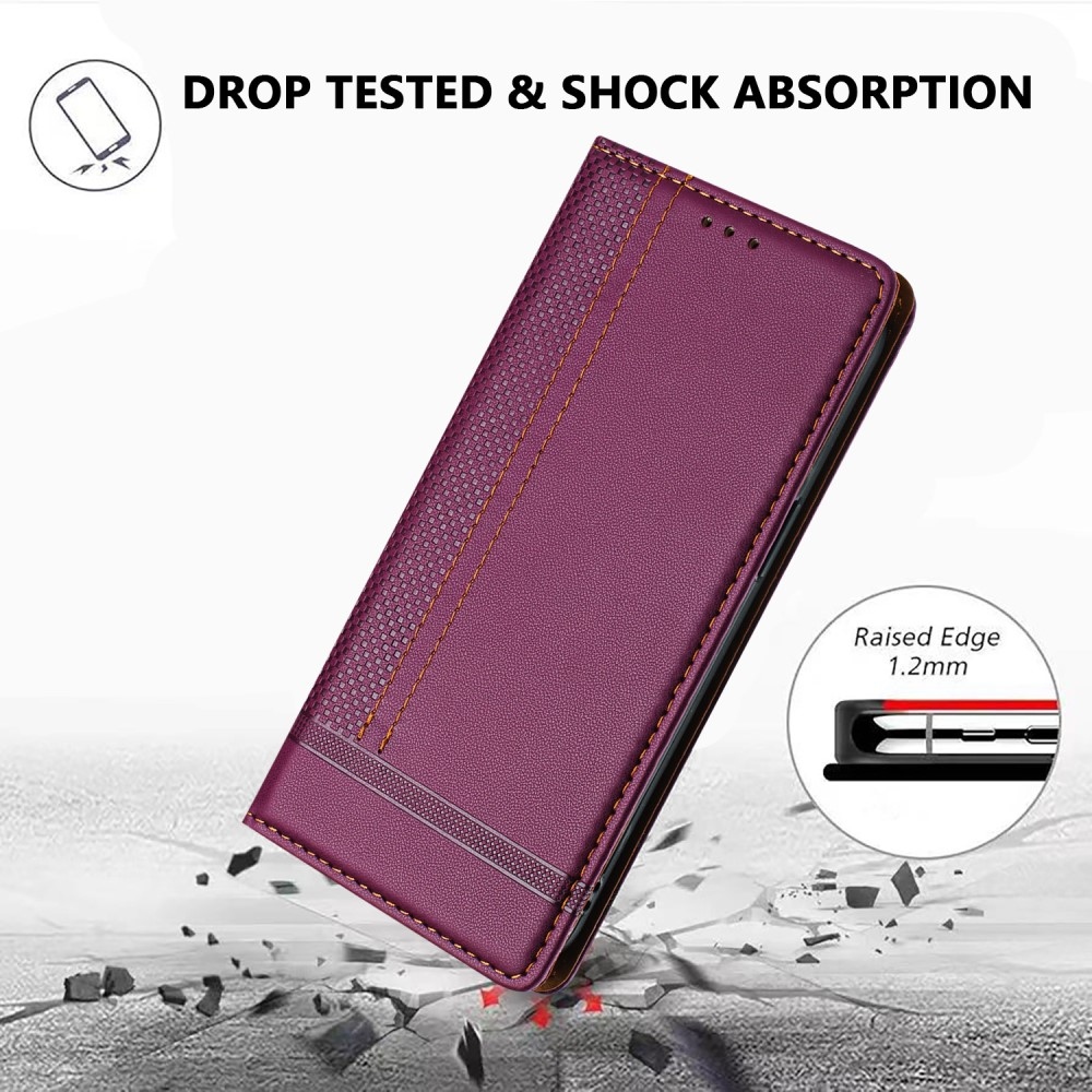 L-Shaped knižkové puzdro na Honor 400 Lite - fialové