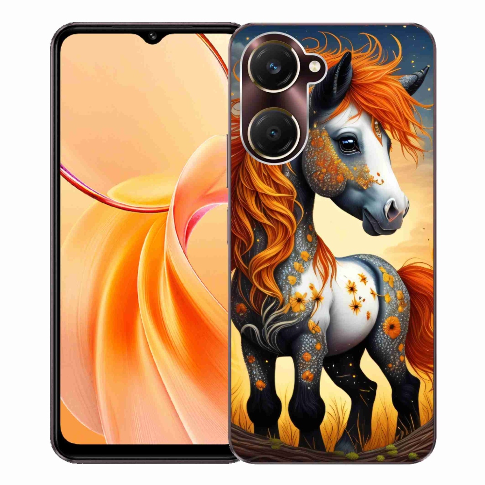 Gélový kryt mmCase na Vivo Y28s 5G - farebný poník