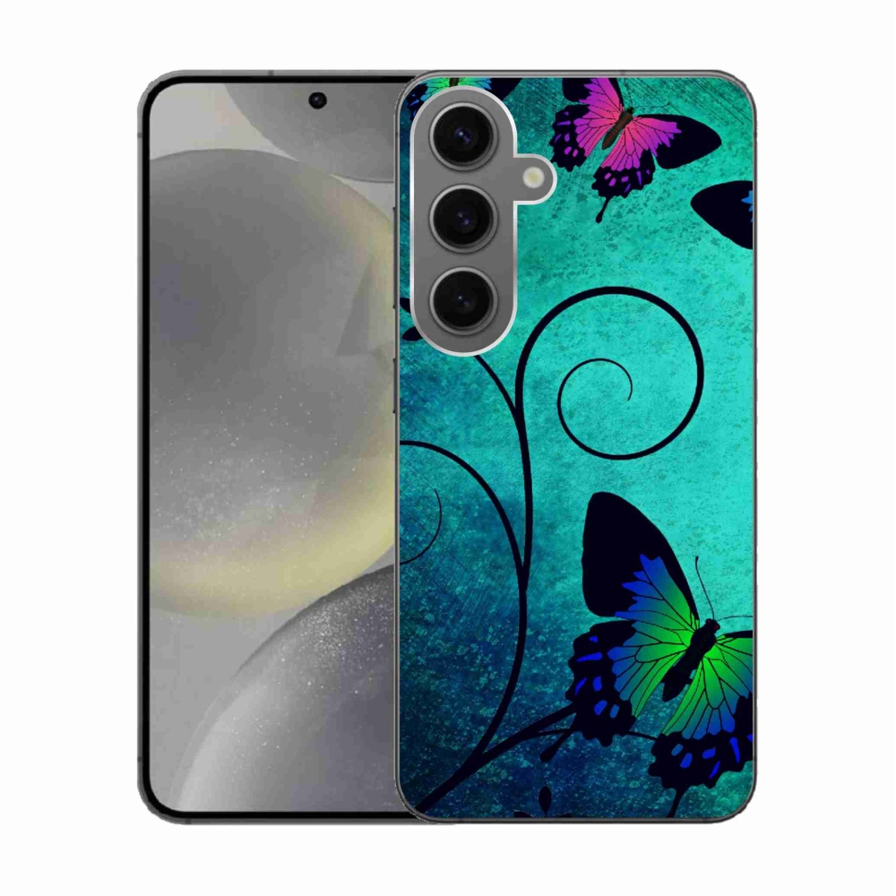 Gélový kryt mmCase na Samsung Galaxy S24 - farební motýle