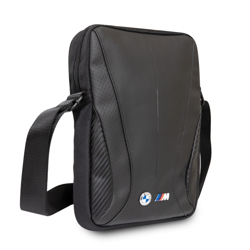 BMW Carbon Leather Tablet Bag 10'' Black