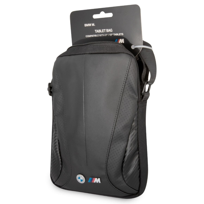 BMW Carbon Leather Tablet Bag 10'' Black