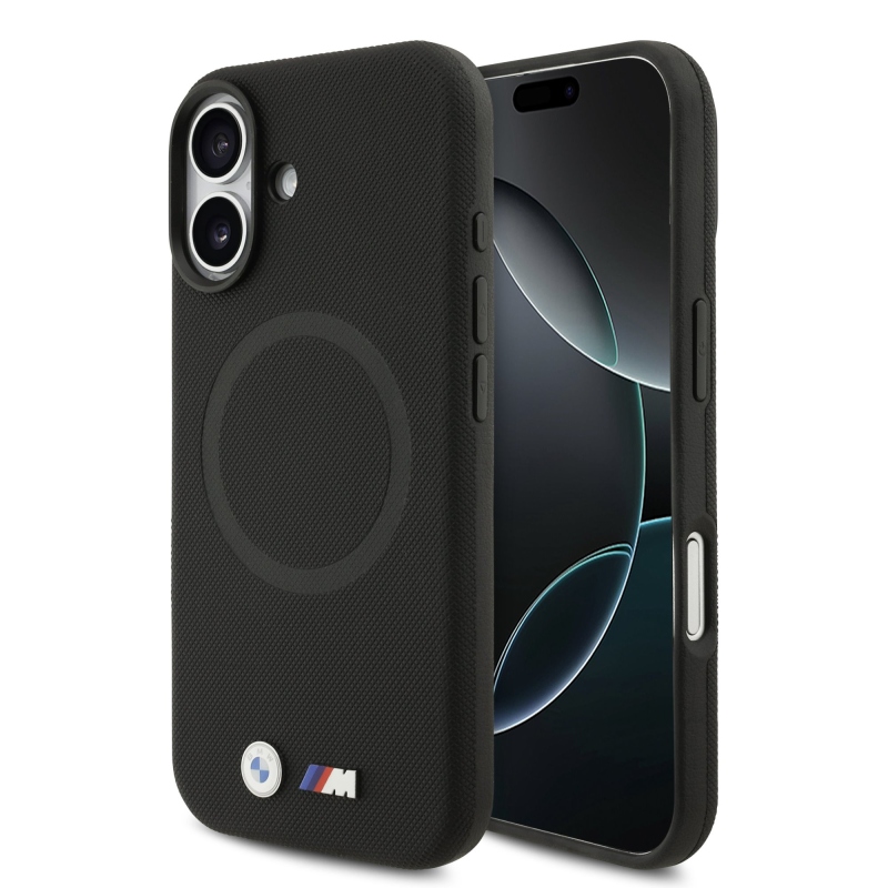 BMW M FW Metal Logo – zadný kryt pre iPhone 17, čierny