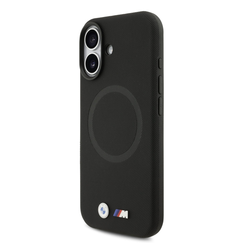 BMW M FW Metal Logo – zadný kryt pre iPhone 17, čierny