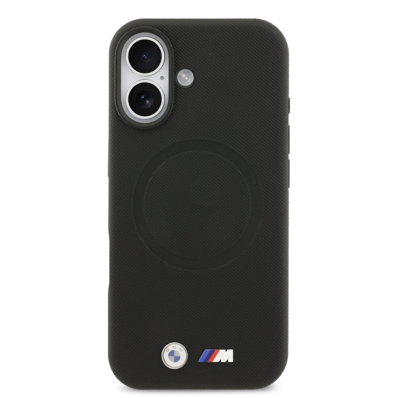 BMW M FW Metal Logo – zadný kryt pre iPhone 17, čierny