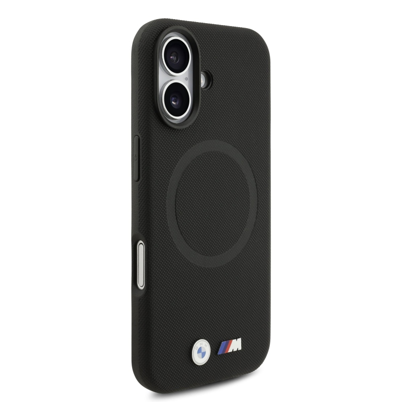 BMW M FW Metal Logo – zadný kryt pre iPhone 17, čierny