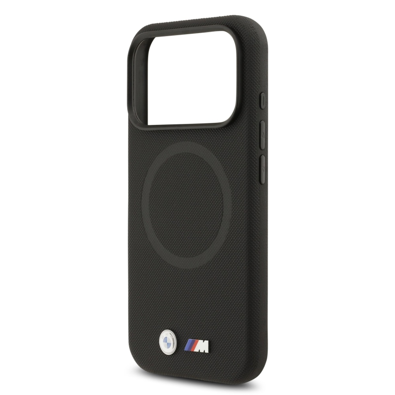 BMW M FW Metal Logo – zadný kryt pre iPhone 17 Pro, čierny