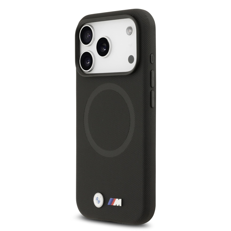 BMW M FW Metal Logo – zadný kryt pre iPhone 17 Pro, čierny