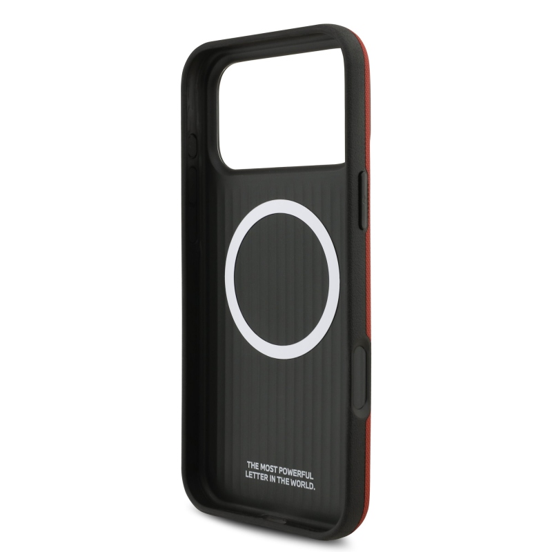 BMW M FW Metal Logo – zadný kryt pre iPhone 17 Pro Max – červený