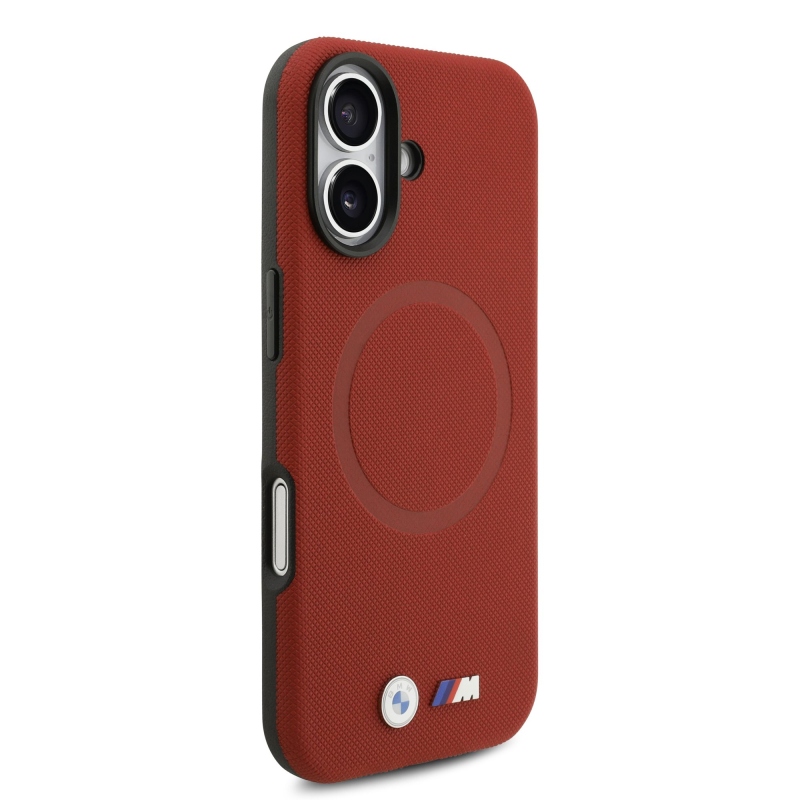 BMW M FW Metal Logo – zadný kryt pre iPhone 17, červený
