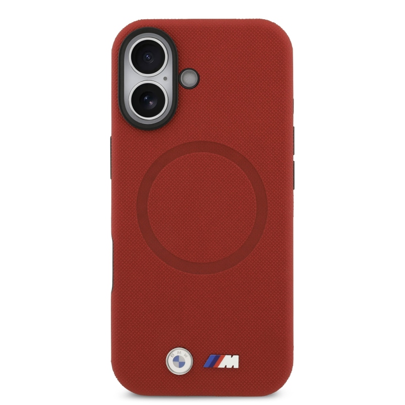 BMW M FW Metal Logo – zadný kryt pre iPhone 17, červený