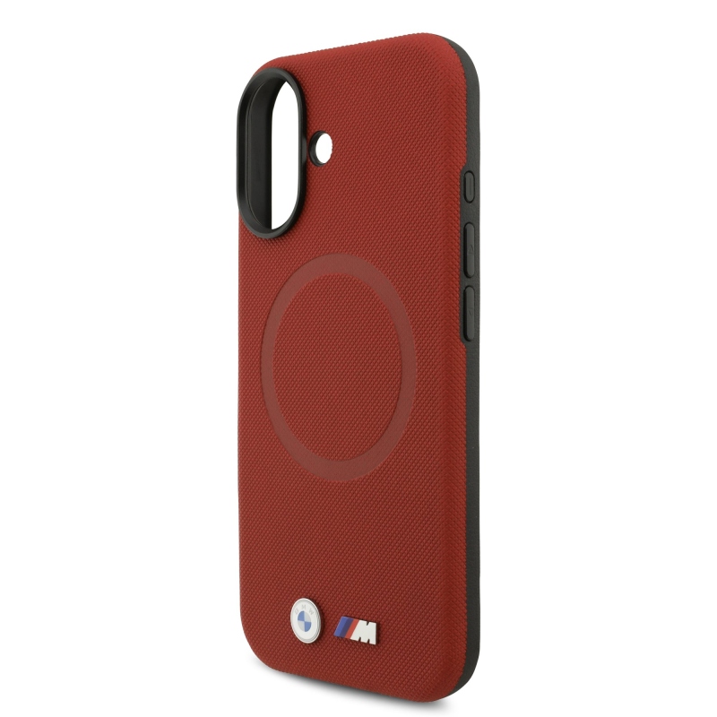 BMW M FW Metal Logo – zadný kryt pre iPhone 17, červený