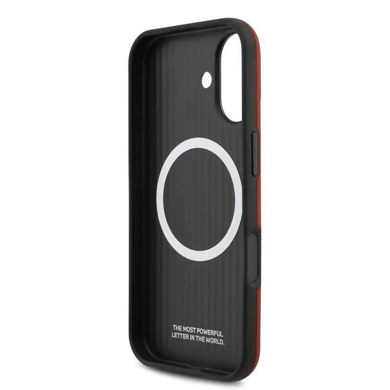 BMW M FW Metal Logo – zadný kryt pre iPhone 17, červený