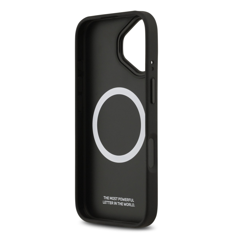 BMW M Tricolor s perforovaným vzorom, kryt MagSafe pre iPhone 17, sivý