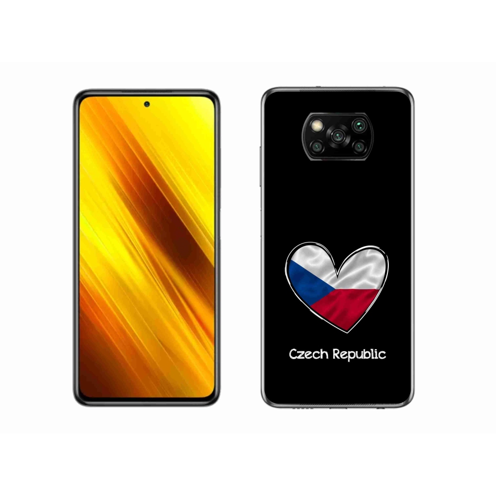 Gélový kryt mmCase na Xiaomi Poco X3 Pro - vlajka srdca čierne pozadie