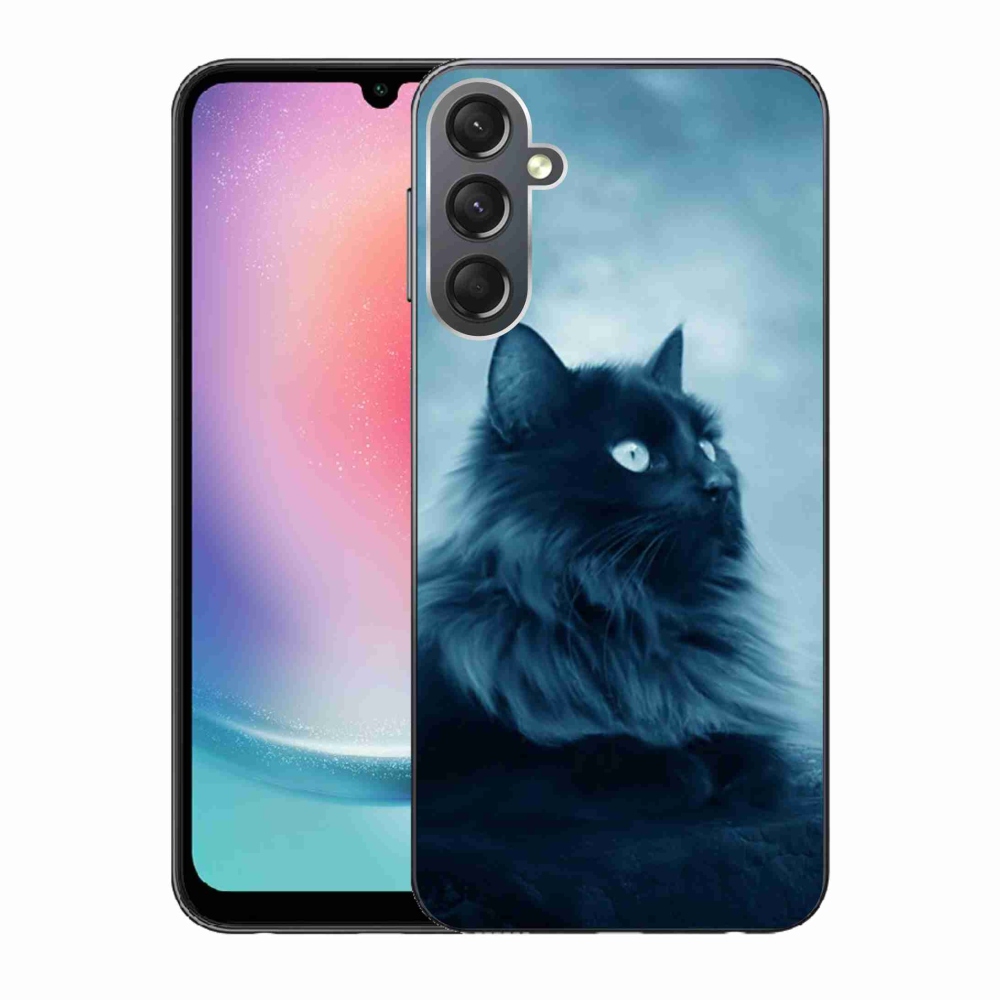 Gélový obal mmCase na Samsung Galaxy A24 - čierna mačka 1