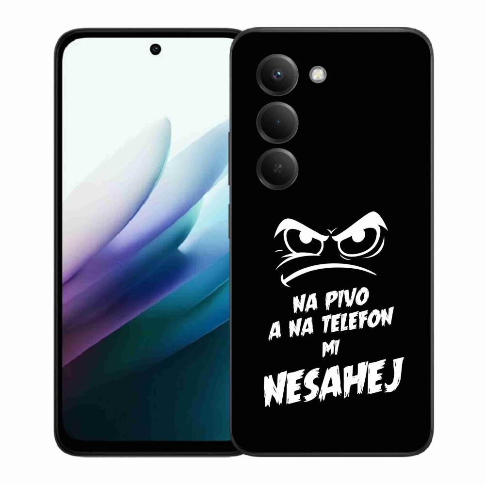 Gélový kryt mmCase na Xiaomi Redmi 15 4G/5G (171mm) - pivný motív 2 čierne pozadie