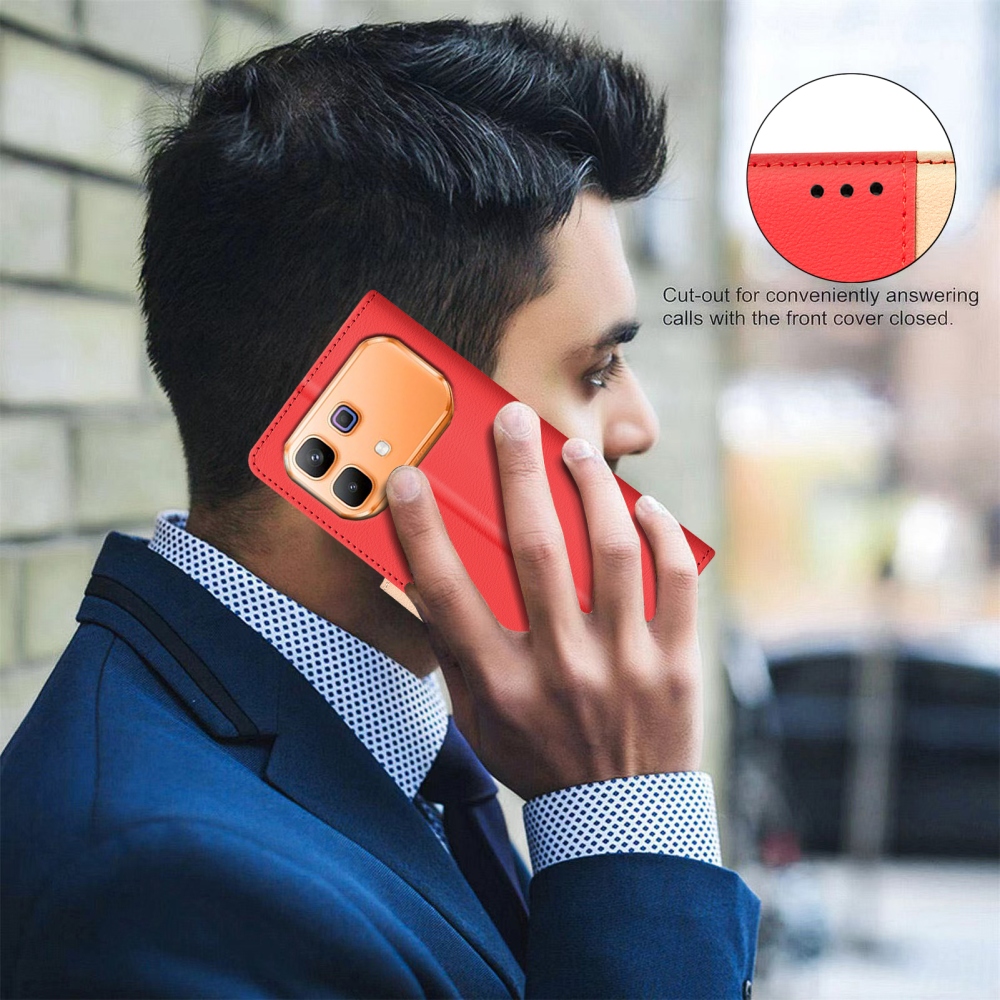 BNF DUO knižkové púzdro na Infinix Note 60 5G/Note 60 Pre 5G - červené
