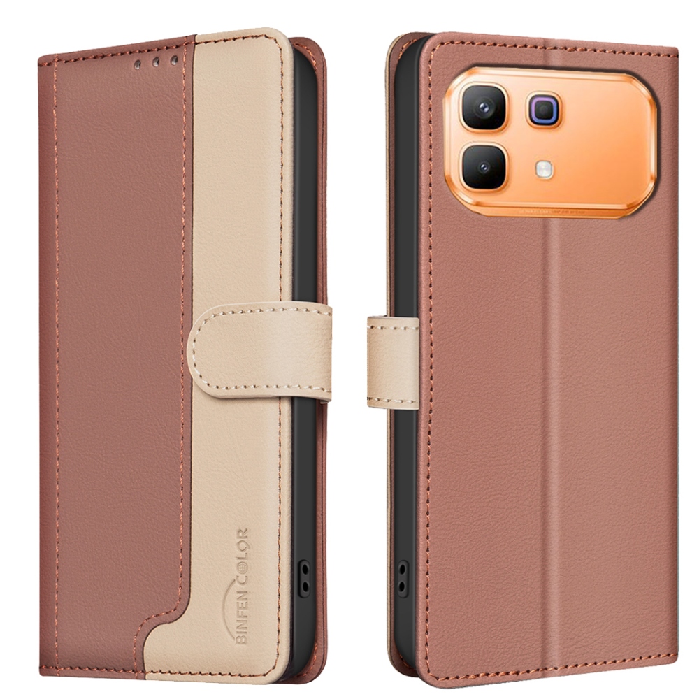 BNF DUO knižkové púzdro na Infinix Note 60 5G/Note 60 Pro 5G - hnedé