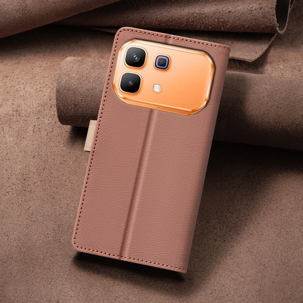 BNF DUO knižkové púzdro na Infinix Note 60 5G/Note 60 Pro 5G - hnedé